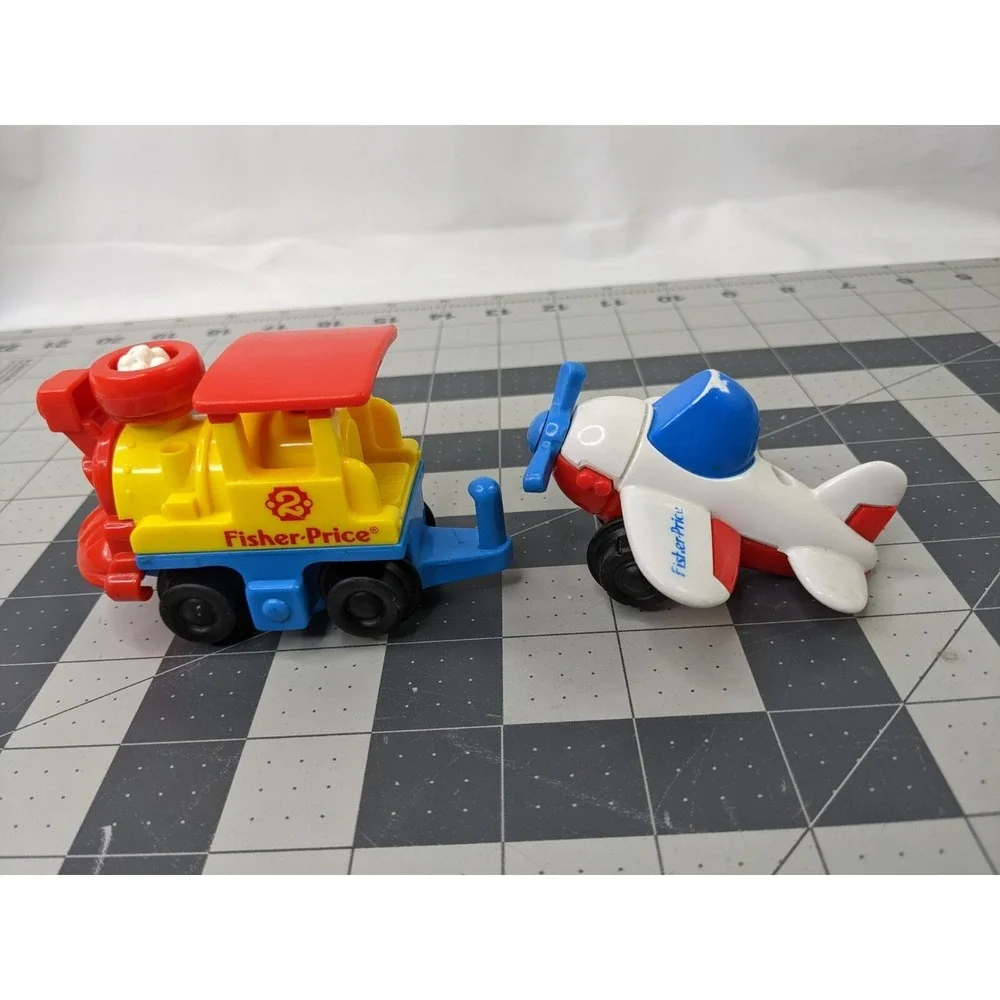 Fisher‎ Price Flip Track Train Airplane Car Vehicle Lot